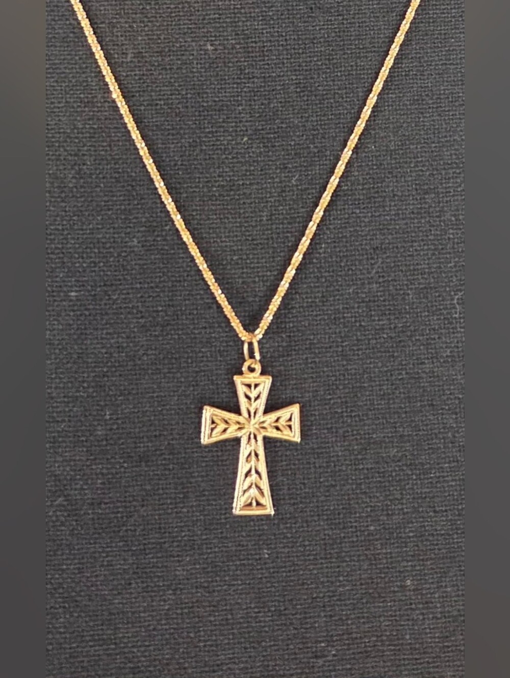 ✨ PRISTINE Vintage 80s 14K Gold OroAmerica Filigree Cross Pendant ✨ - Picture 6 of 8
